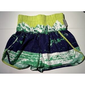 Free People FP Movement The Way Home Shorts Sz XS Green And Blue NWT